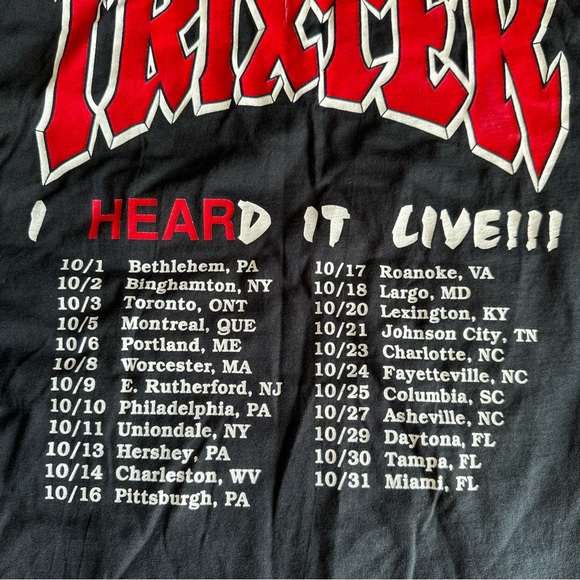 Vintage 1992 Trixter Band T-Shirt Size XL Tour Giant Tag Metal Rock - Picture 9 of 9